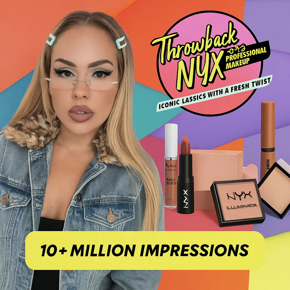 Throwback NYX AR campaign, 10 million plus impressions